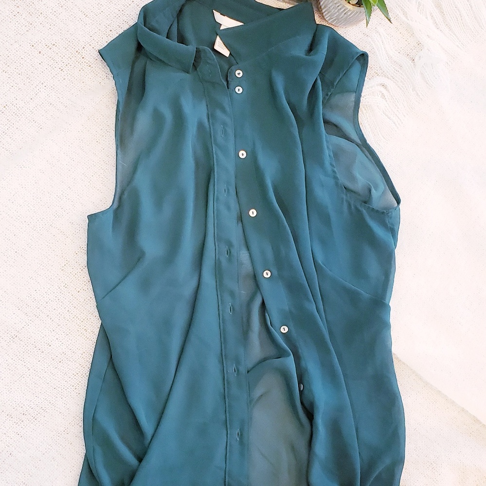 H&M Sheer Button Down Top - Picture 7 of 7